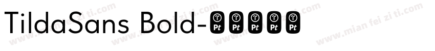 TildaSans Bold字体转换